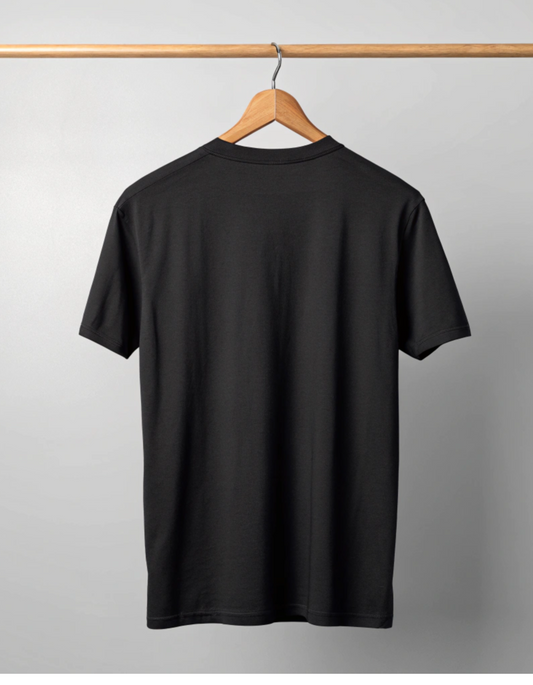 Men's Black Plain Iconic Regular Fit T-shirt