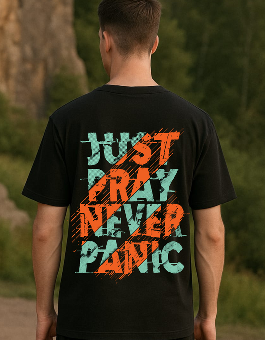 Men's Black Cosmic Chill Oversized T-shirt