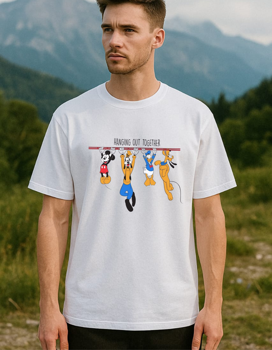 Hanging Out Together | The Classic Toon Crew Oversized T-shirt