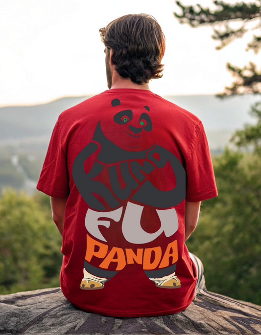 Men's Red Zen Fury Oversized T-shirt