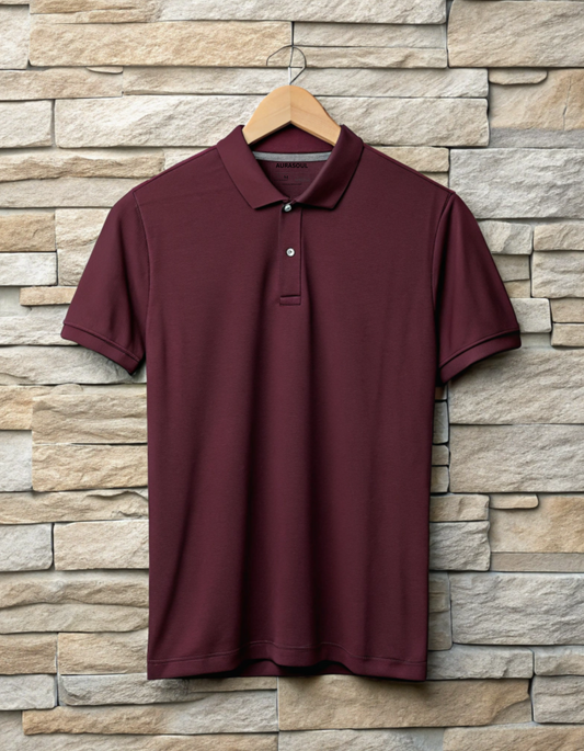 Premium Maroon Polo T-shirt for Men