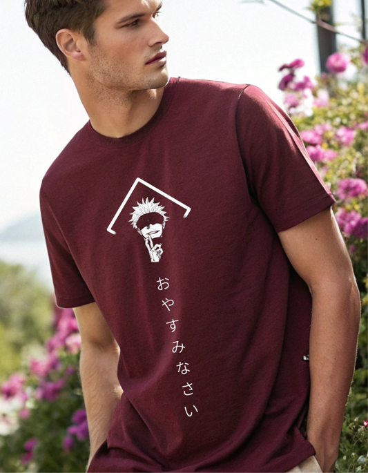 Men's Maroon Hidden Hype Oversized T-shirt