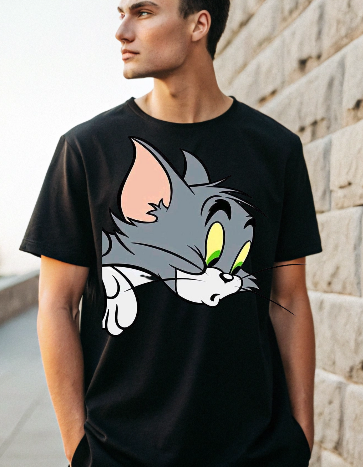 Never Caught Drip Men's Black Oversized T-shirt