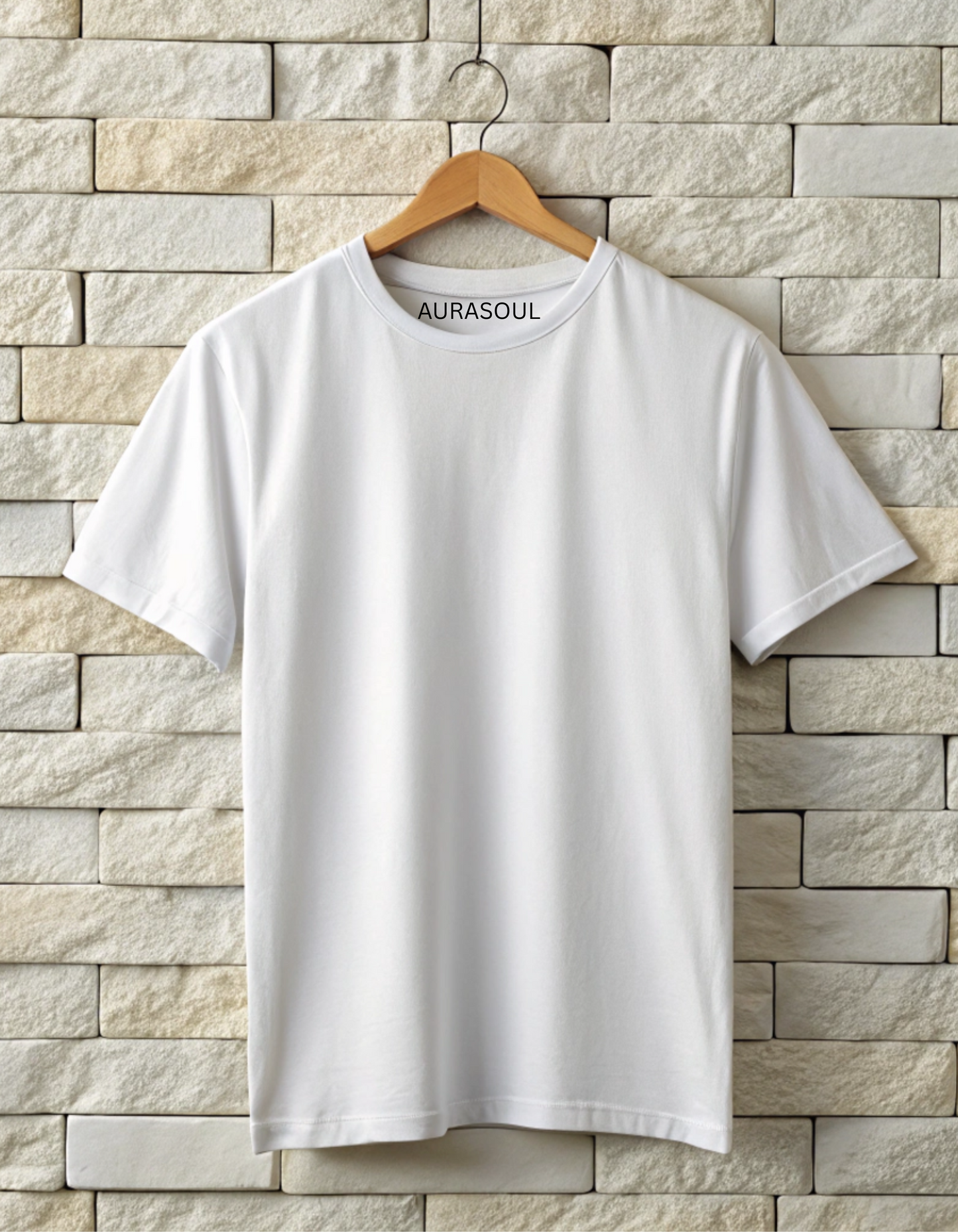 Men's White Plain Iconic Regular Fit T-shirt