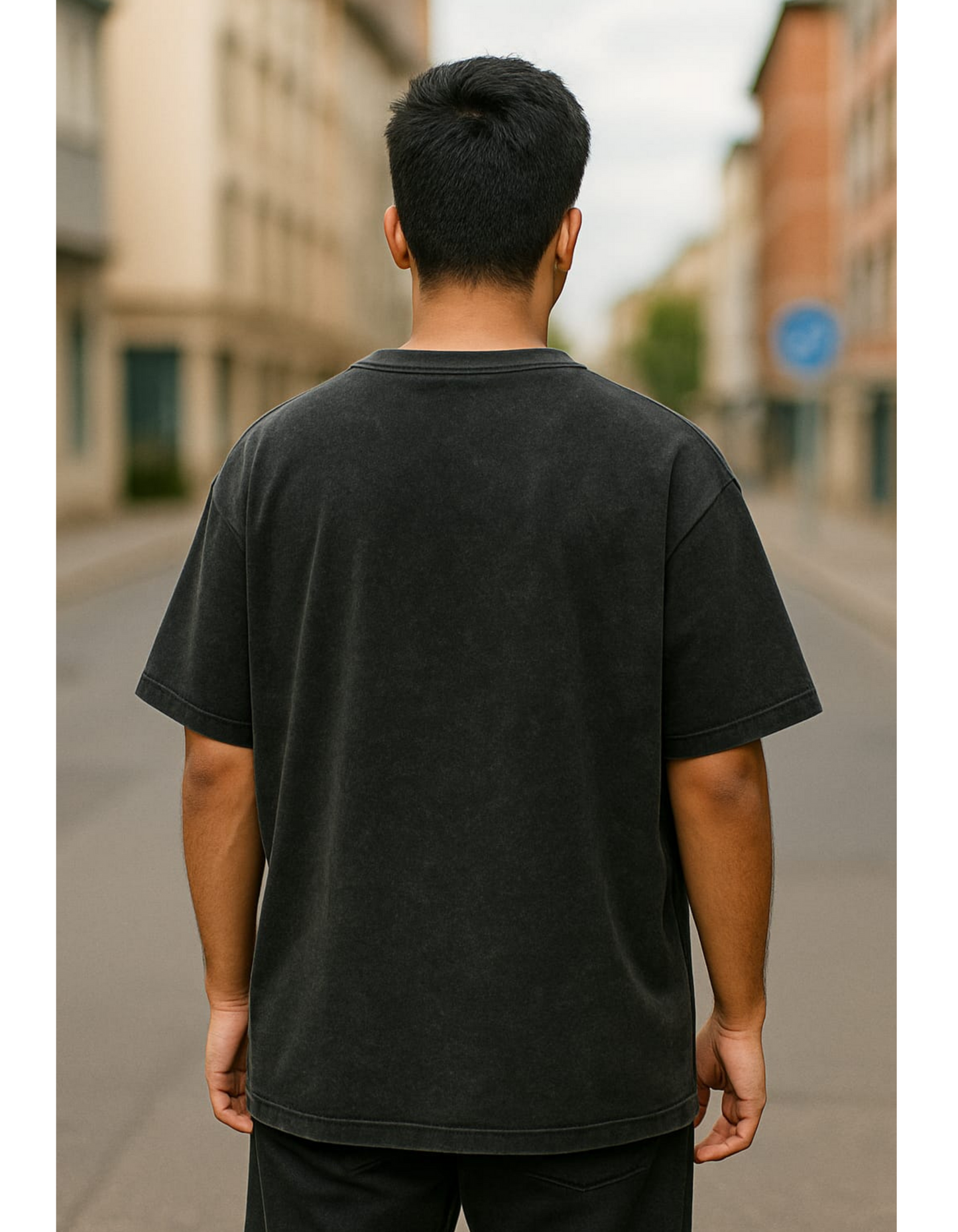 Focous Premium Black Oversized T-shirt For Men